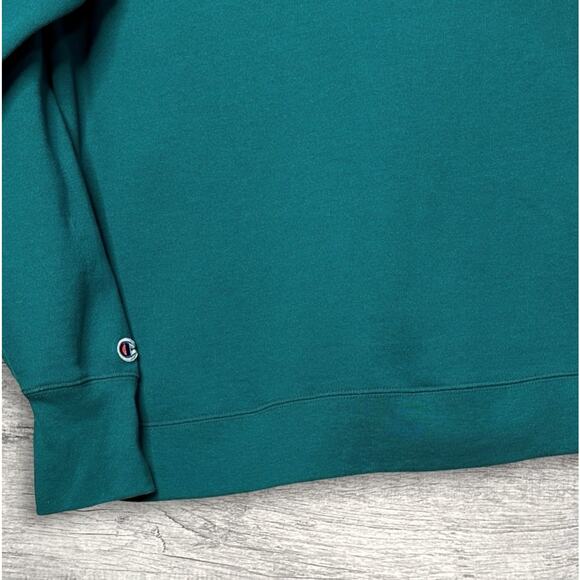 Champion Powerblend Pullover Sweatshirt Womens L Jade Green Classic Crewneck - Picture 3 of 10